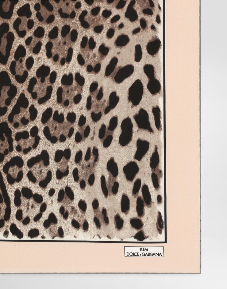 Dolce & Gabbana KIM DOLCE&GABBANA Leopard-print twill scarf (70 x 70) Animal Print FN092RGDBQC