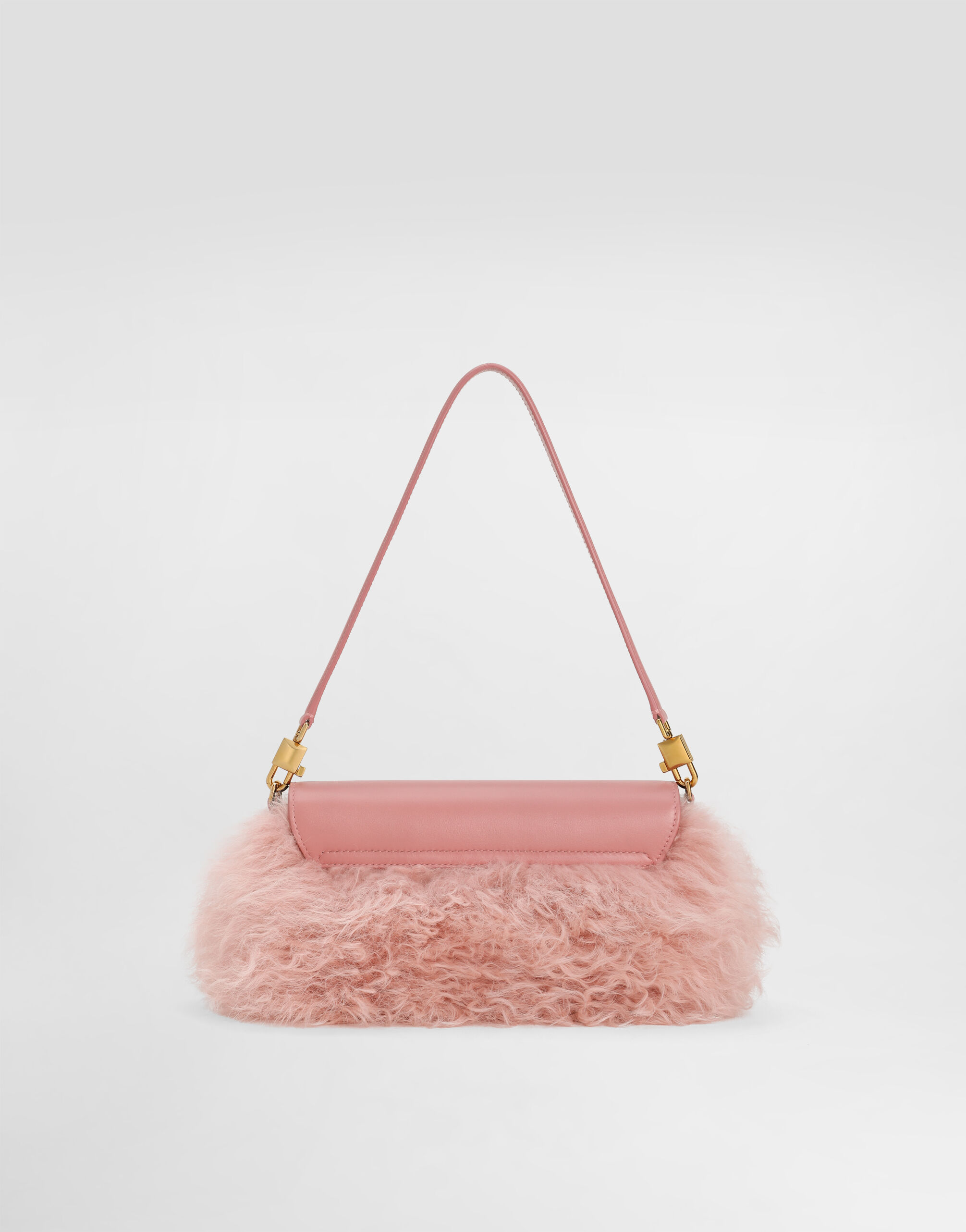 Marlene shearling and palmellato calfskin shoulder bag in