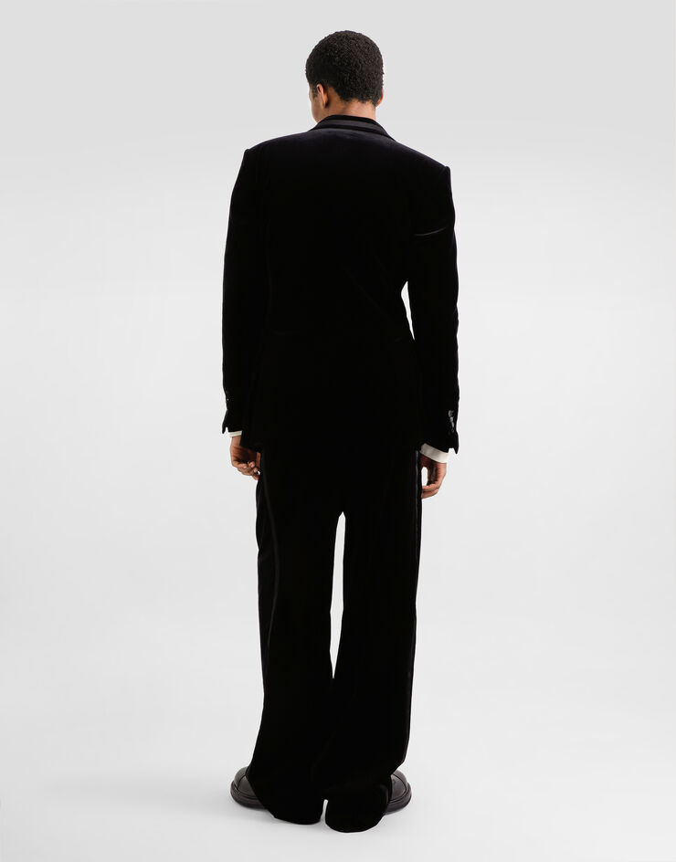 Dolce & Gabbana Smooth velvet trousers Dolce & Gabbana Smooth velvet trousers Black GP0N5TFUVG7