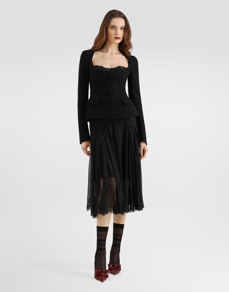 Dolce & Gabbana Chiffon skirt Dolce & Gabbana Chiffon skirt Black F4DLPTFU1AT