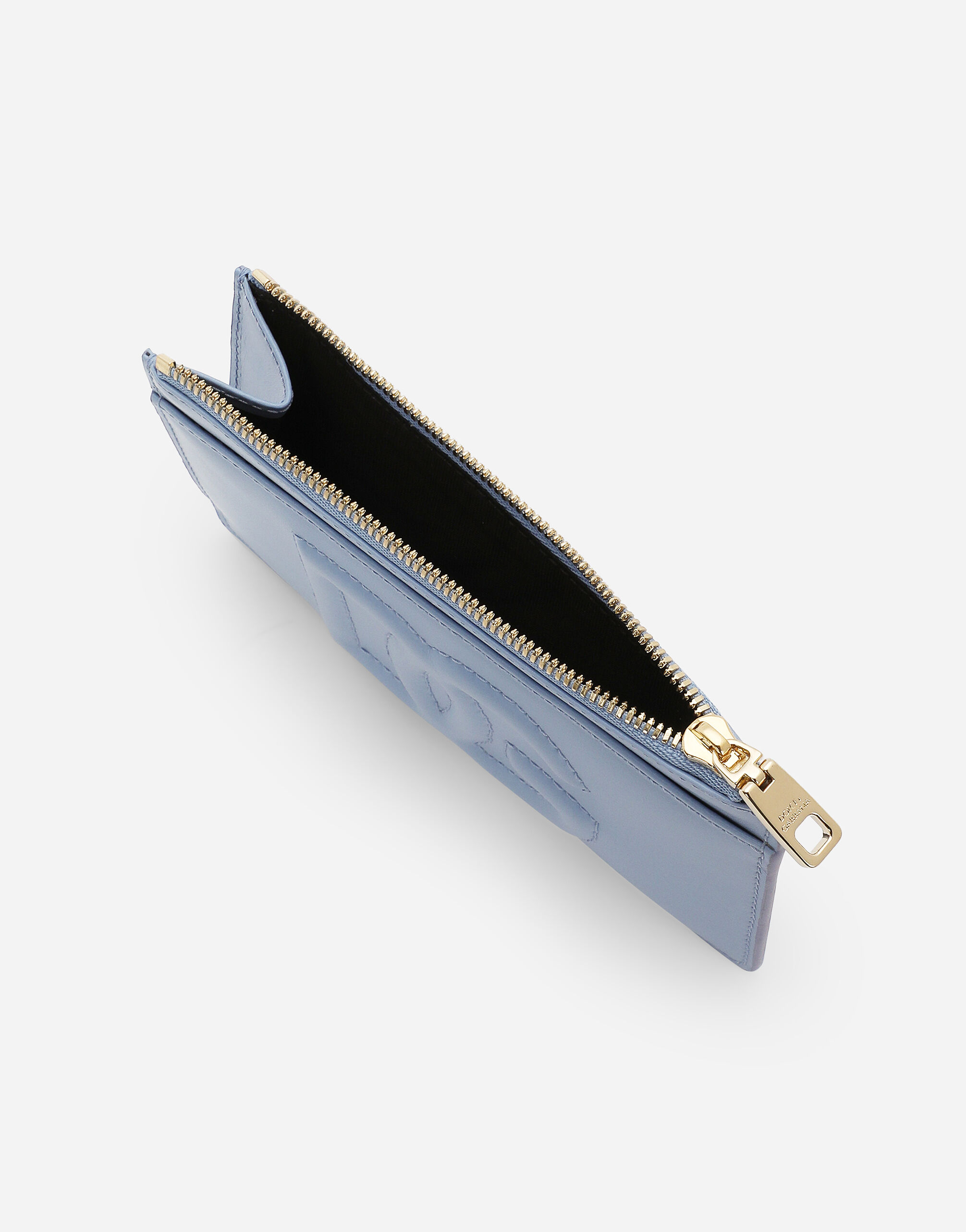 年末のプロモーション特価！ Medium DG Logo card holder in Light Blue for Women 小物