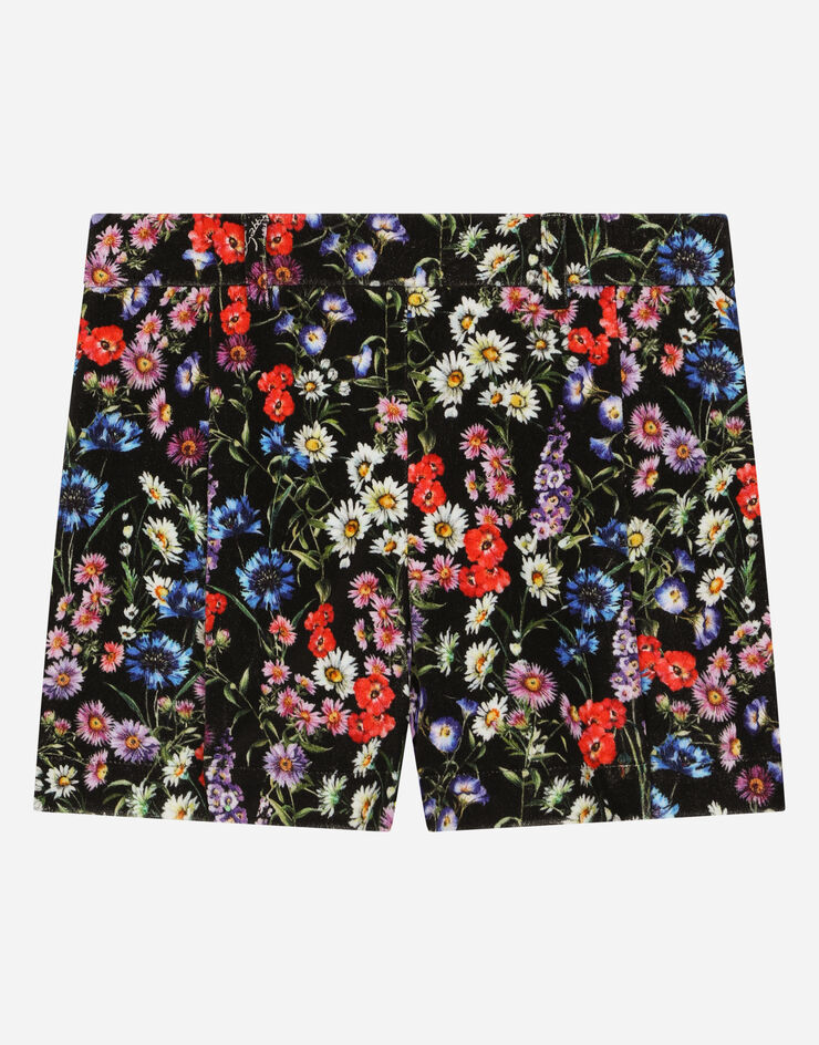 DolceGabbanaSpa Printed velvet shorts Multicolor L53Q15FSWB7