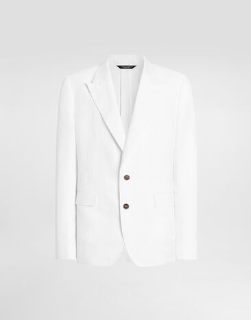 Dolce & Gabbana Sicilia light single-breasted linen jacket White G2QS6TGK444