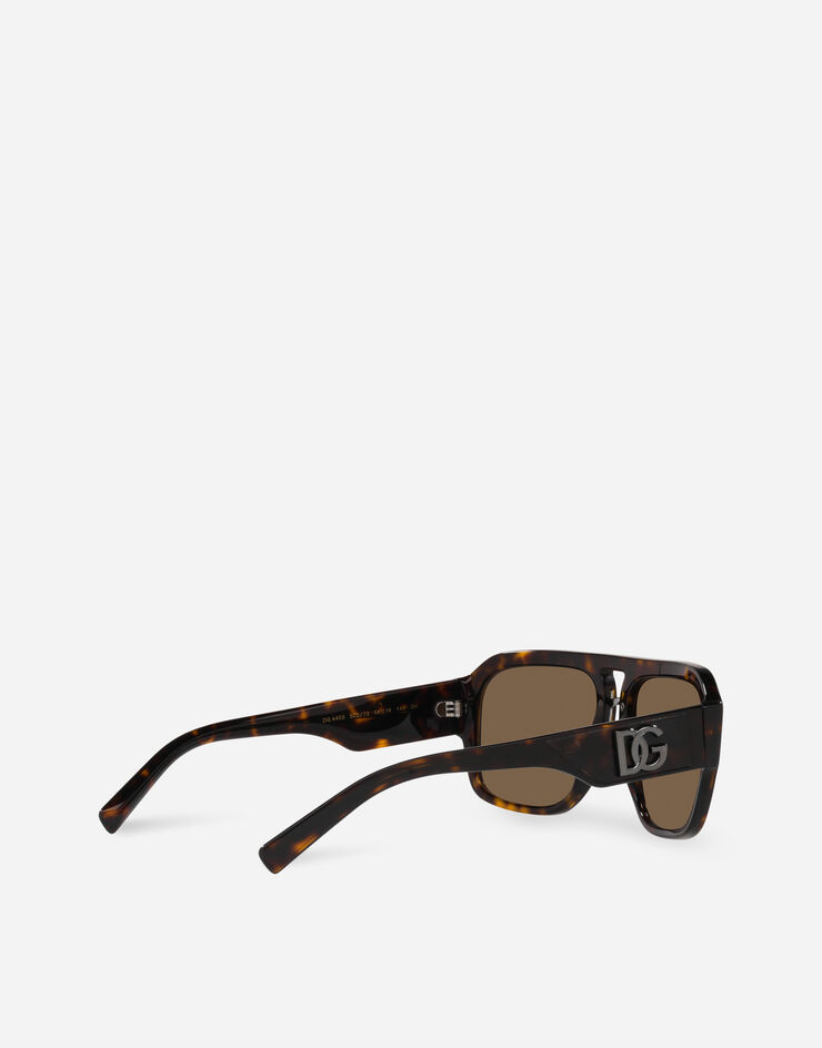 Dolce & Gabbana نظارة شمسية بشعار DG متقاطع هافانا VG440AVP273