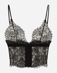 Dolce & Gabbana Triangle lace bralette Black O2F63TONQ79