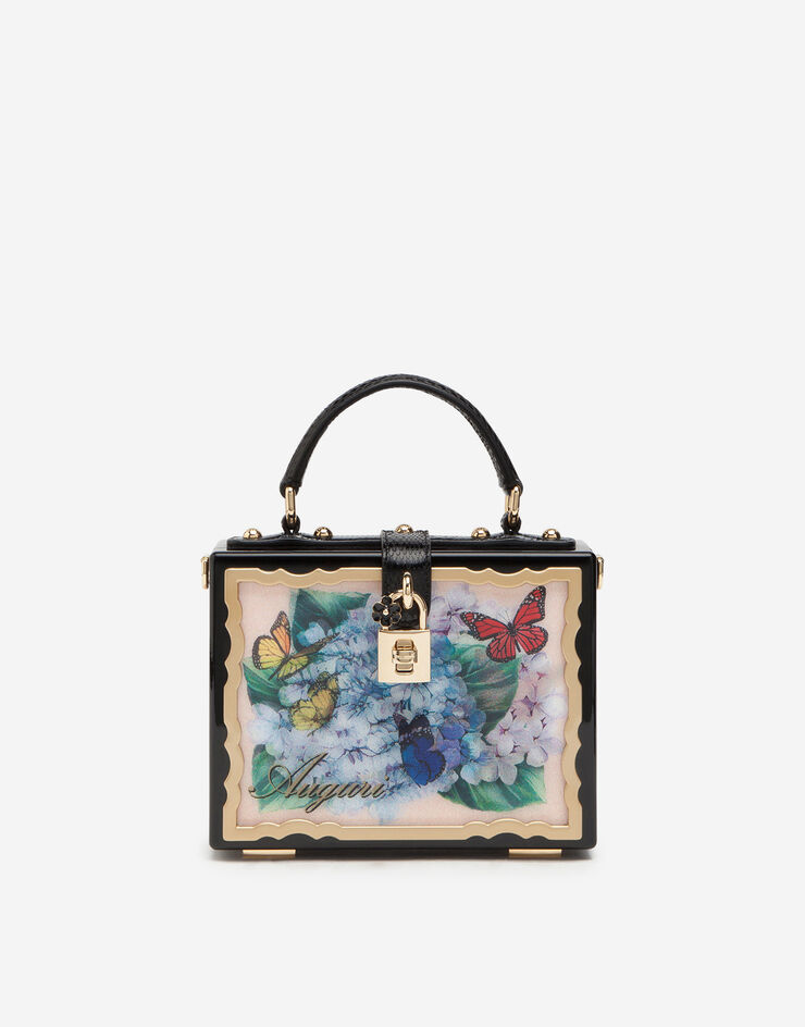Dolce & Gabbana Postcard Dolce Box bag in lacquered wood Multicolor BB5970AM052