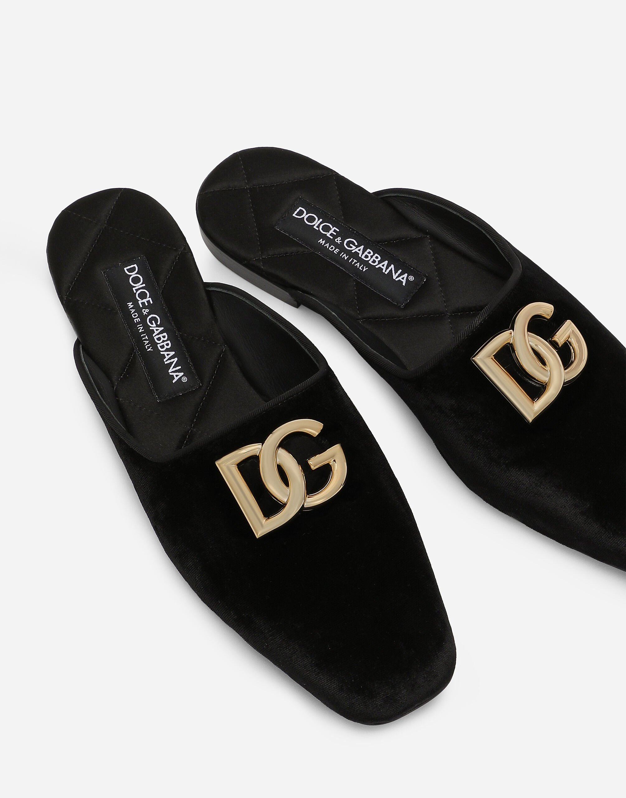 Velvet mules in Black for Women Dolce Gabbana
