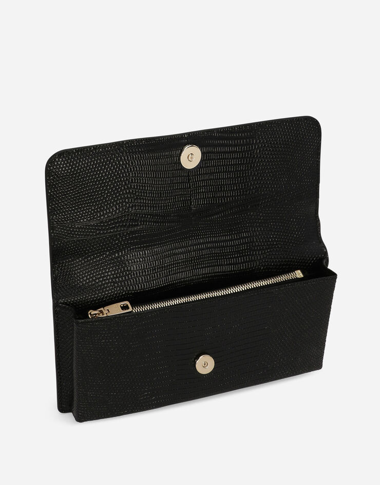 Dolce&Gabbana Мини-сумка с тиснением под игуану черный BI3280A1095