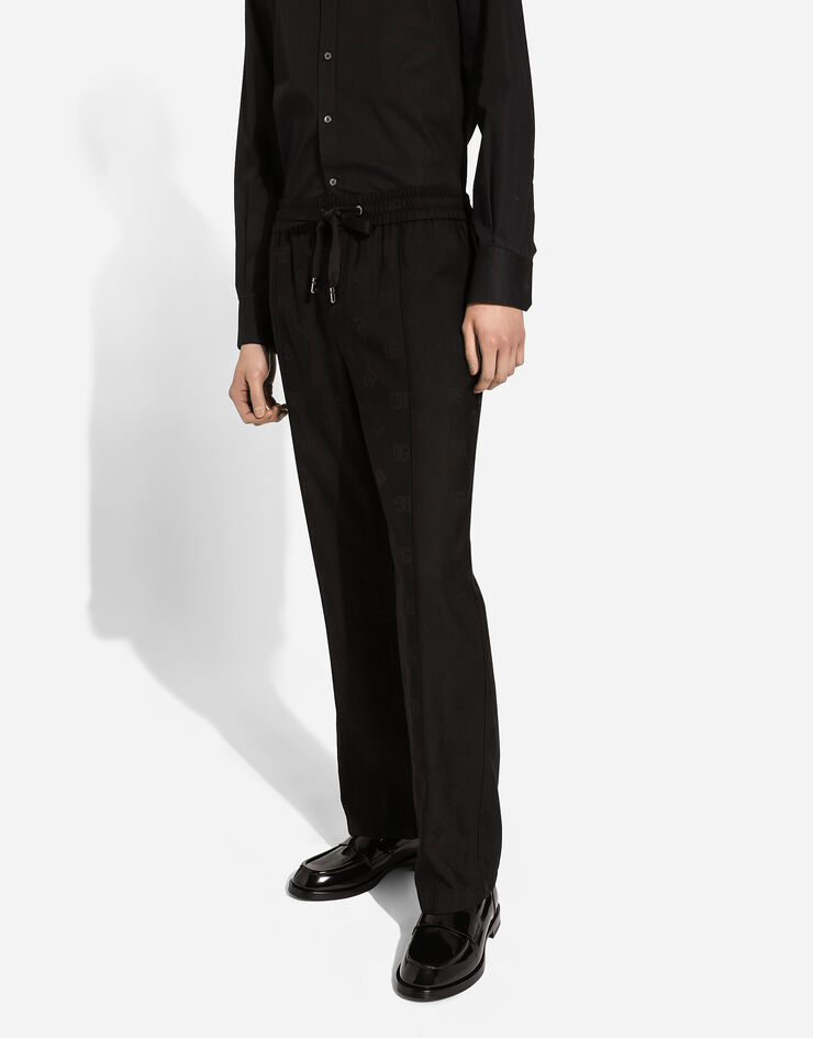 Dolce & Gabbana Pantalón de chándal de lana Negro GP03FTGH647