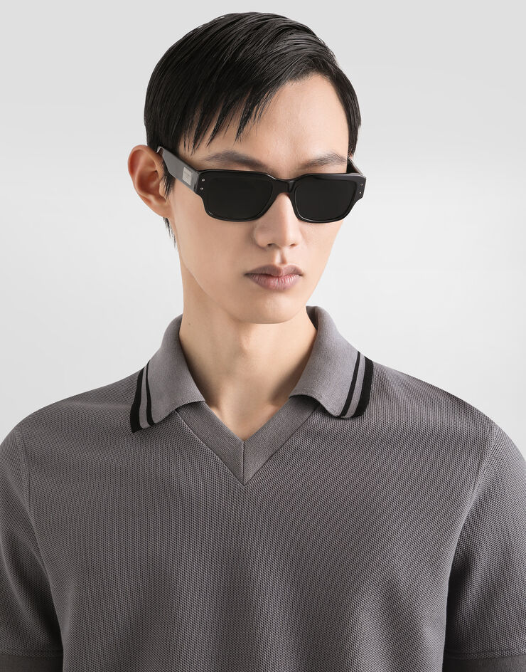 Dolce & Gabbana Piqué polo shirt Grey G8SX9THU7UT