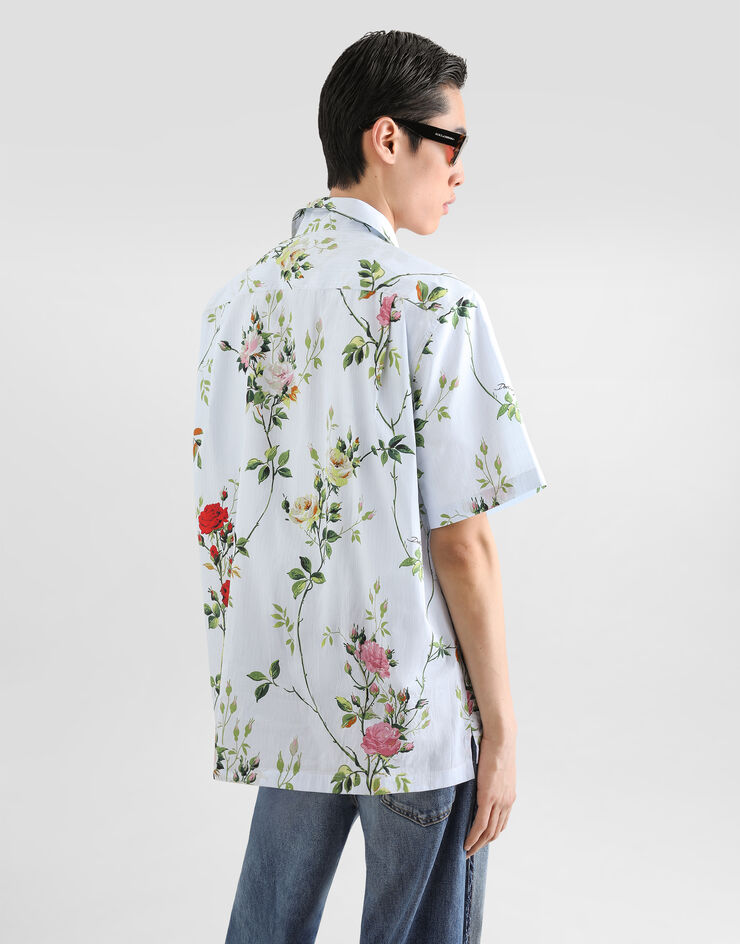 Dolce & Gabbana Rose-print poplin hawaii shirt  G5JH9THS5VQ