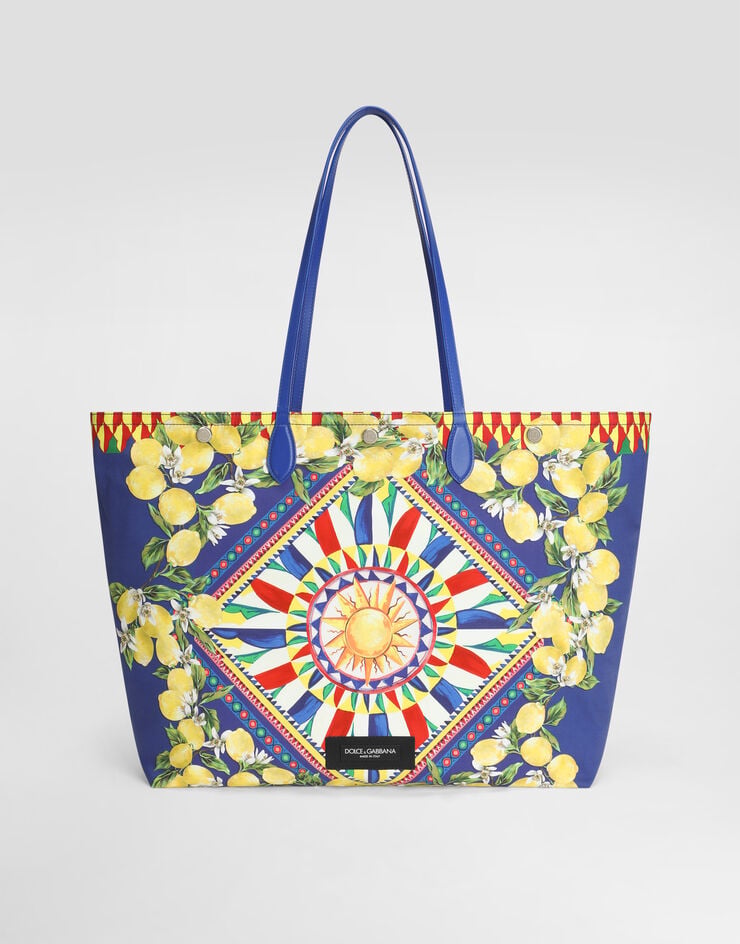 Dolce & Gabbana Essenza shopping bag in printed poplin Dolce & Gabbana Essenza shopping bag in printed poplin Multicolor BM2658A0645