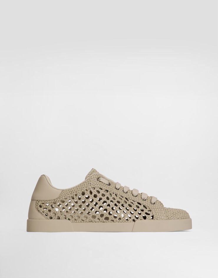 Dolce & Gabbana Zapatillas Portofino en piel trenzada Dolce & Gabbana Zapatillas Portofino en piel trenzada Beige CS2350A0806