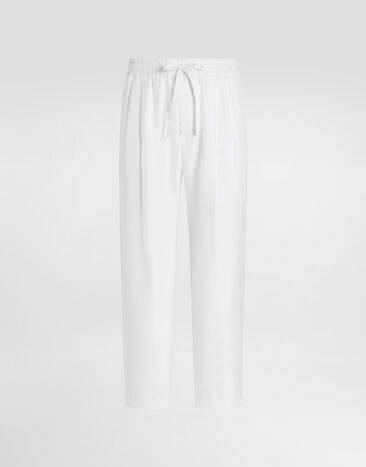 Dolce & Gabbana Silk twill jogging trousers White GP239ZFU1XB