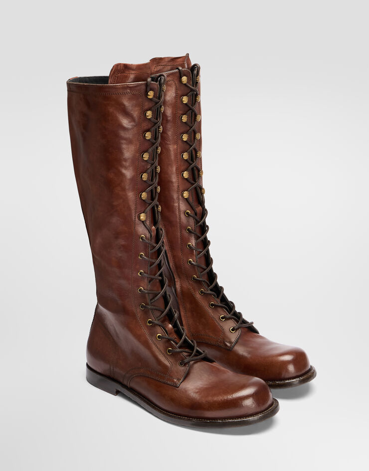 Dolce & Gabbana Leather boots Dolce & Gabbana Leather boots Brown A70176AO019