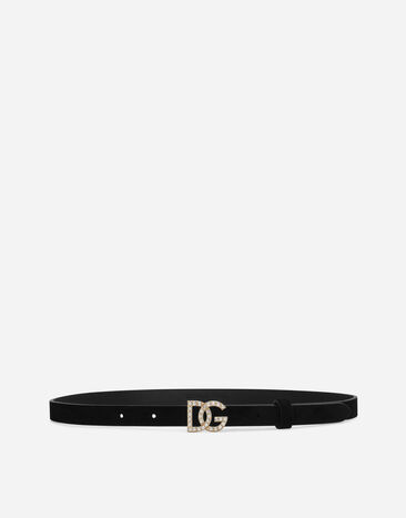 Dolce & Gabbana Calfskin suede belt Print L53DX7FS8DD