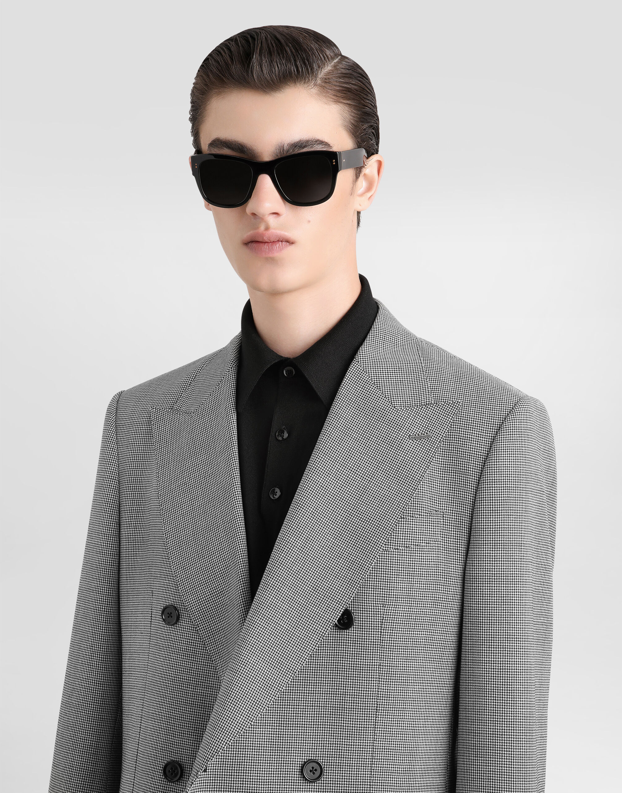 マルチカラーのメンズ ウール ダブルブレストジャケット