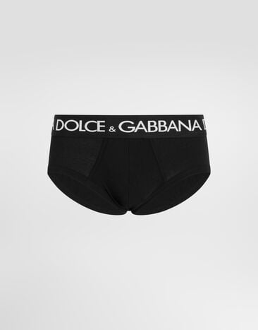Dolce & Gabbana Two-pack cotton jersey Brando briefs Black M9D69JONN97