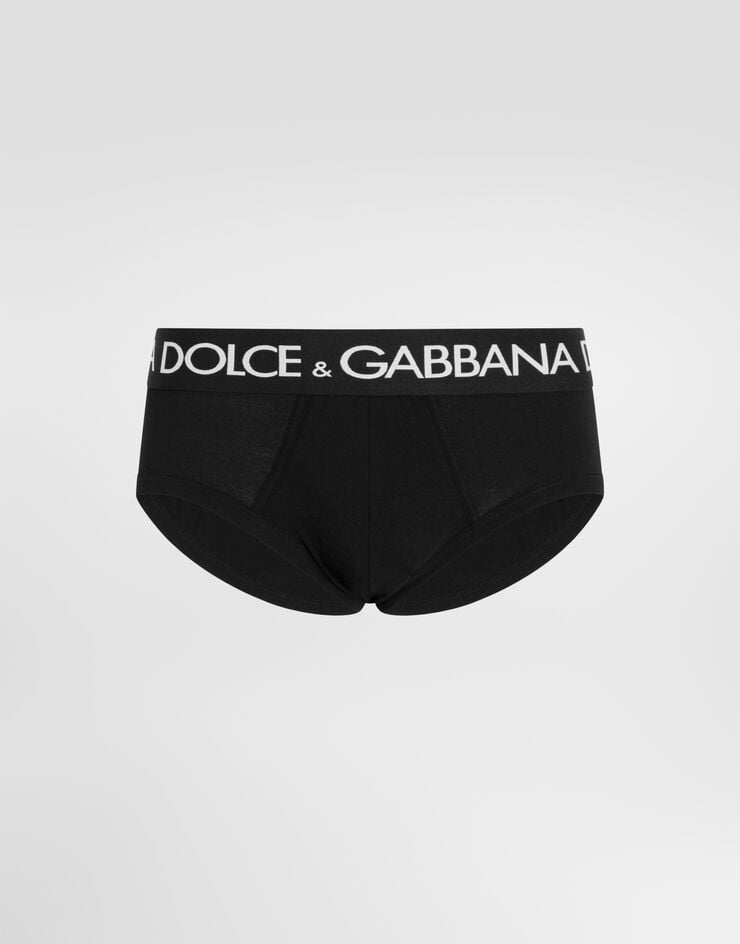 Dolce & Gabbana Two-pack cotton jersey Brando briefs Black M9D69JONN97