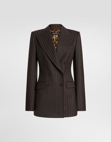 Dolce & Gabbana Turlington double-breasted twill pinstripe jacket Multicolor F29QFTGDD1H