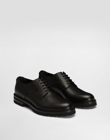 Dolce & Gabbana Grainy calfskin Derby shoes Black A10852A9P45