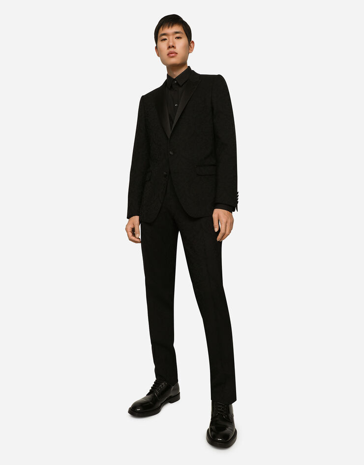 Dolce & Gabbana Wool jacquard Martini-fit tuxedo suit Black GKPFMTFJBAI