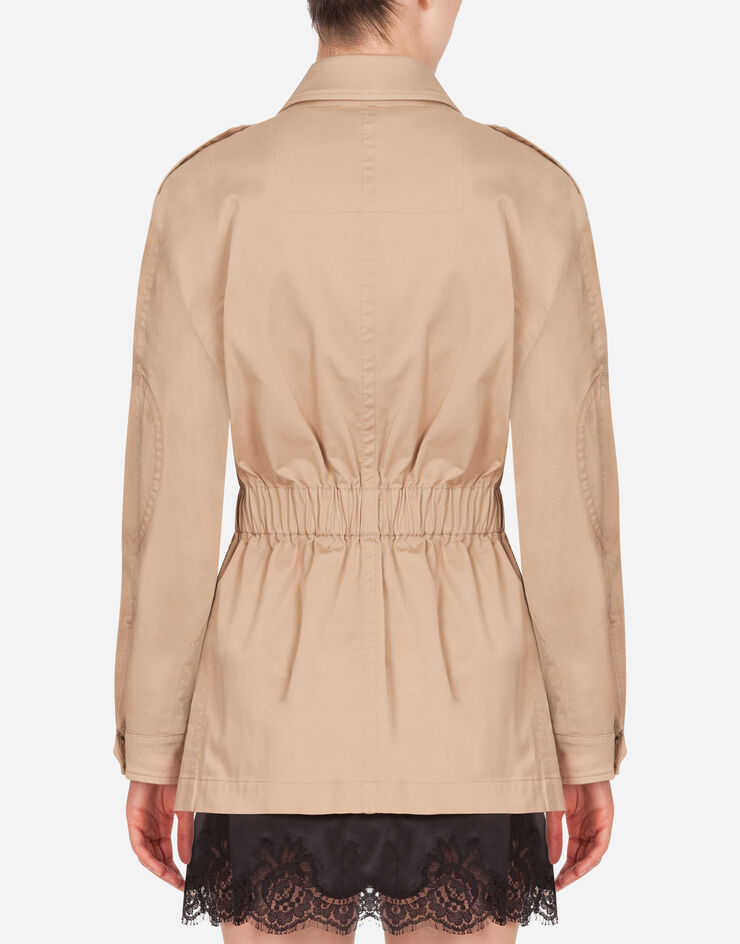 Dolce & Gabbana SINGLE-BREASTED COTTON SAFARI JACKET BEIGE F28UBTFUFJ6