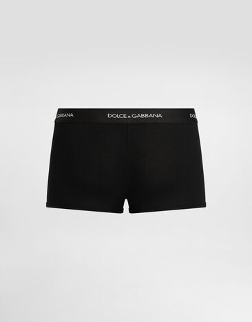 Dolce & Gabbana Paquete de dos boxers regular de punto de algodón Negro M9D87JONN96