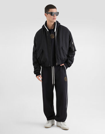 Dolce & Gabbana Sudadera con capucha en algodón Blue G9CKQZHU7X7