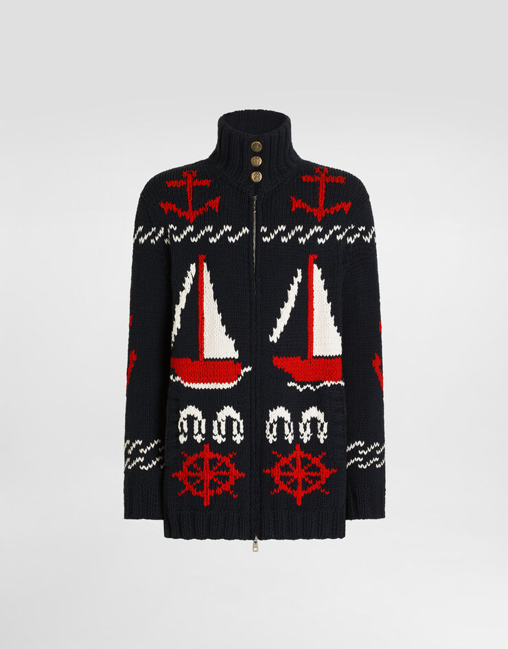 Dolce & Gabbana Cotton intarsia cardigan Multicolor GXVASTJGMKV