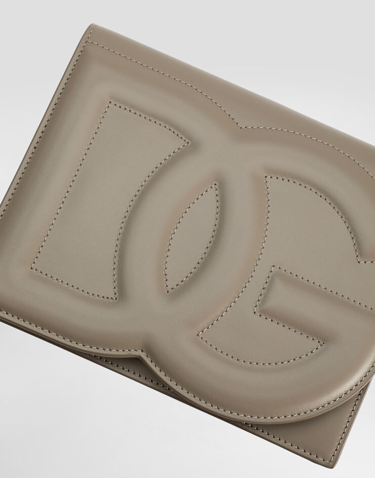 Dolce & Gabbana Calfskin DG Logo crossbody bag Beige BB7287AW576