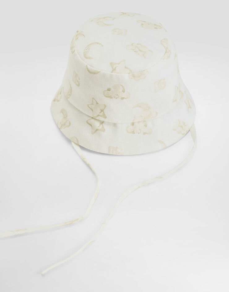 Dolce & Gabbana Fabric bucket hat with moon and stars print Print LN5H51FS4HW