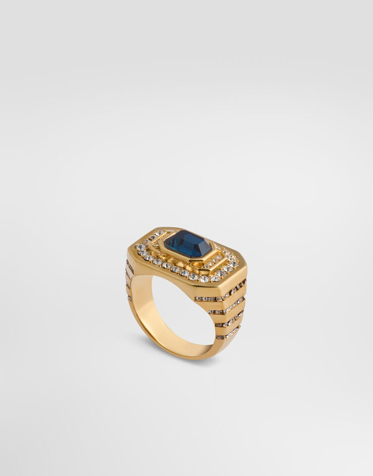 Dolce & Gabbana Rhinestone ring Blue WRM1S2W1111