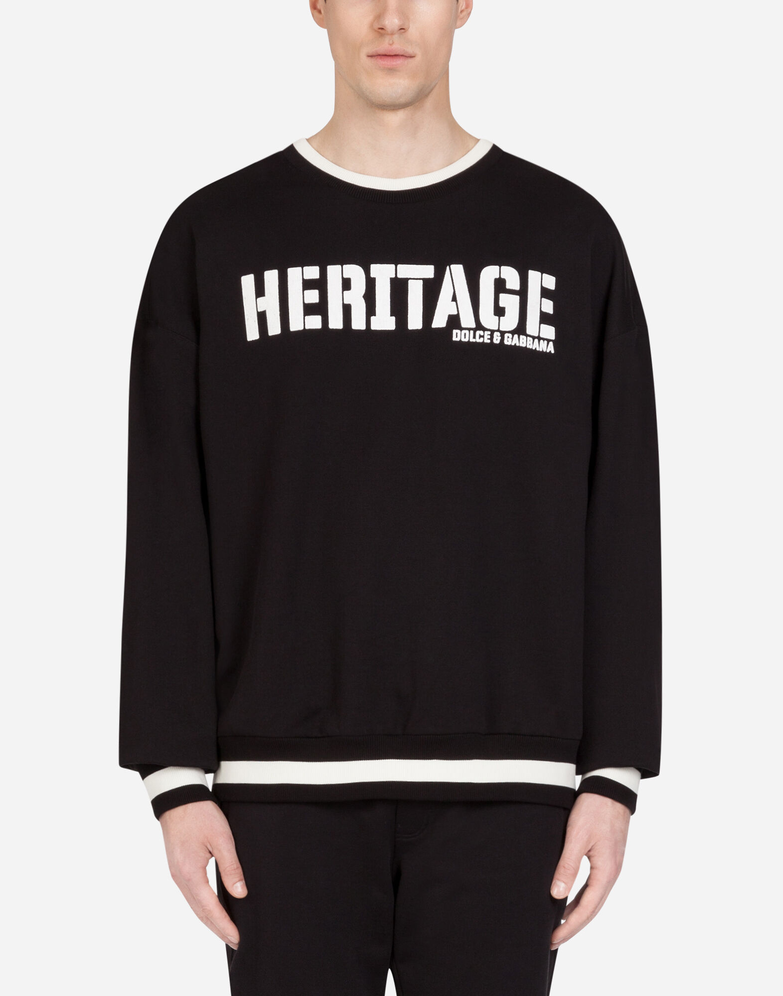 Felpa Stampa Heritage Abbigliamento Uomo Dolce Gabbana