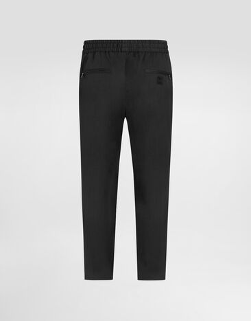 Dolce & Gabbana Technical wool jogging trousers Grey GYACETFUZFG