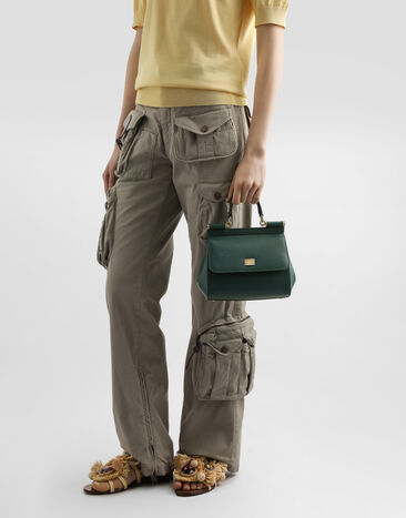 Dolce & Gabbana Small Sicily handbag in dauphine calfskin Green BB6003B1001