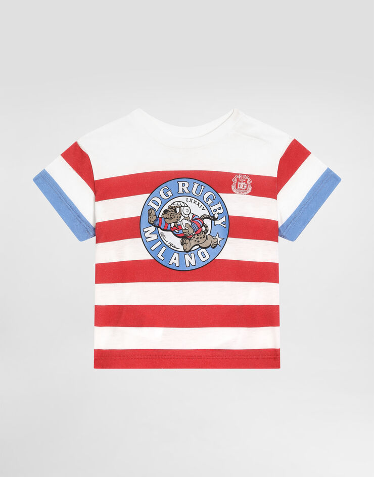 Dolce & Gabbana Jersey t-shirt with military print Multicolor L1JTEYII7JV