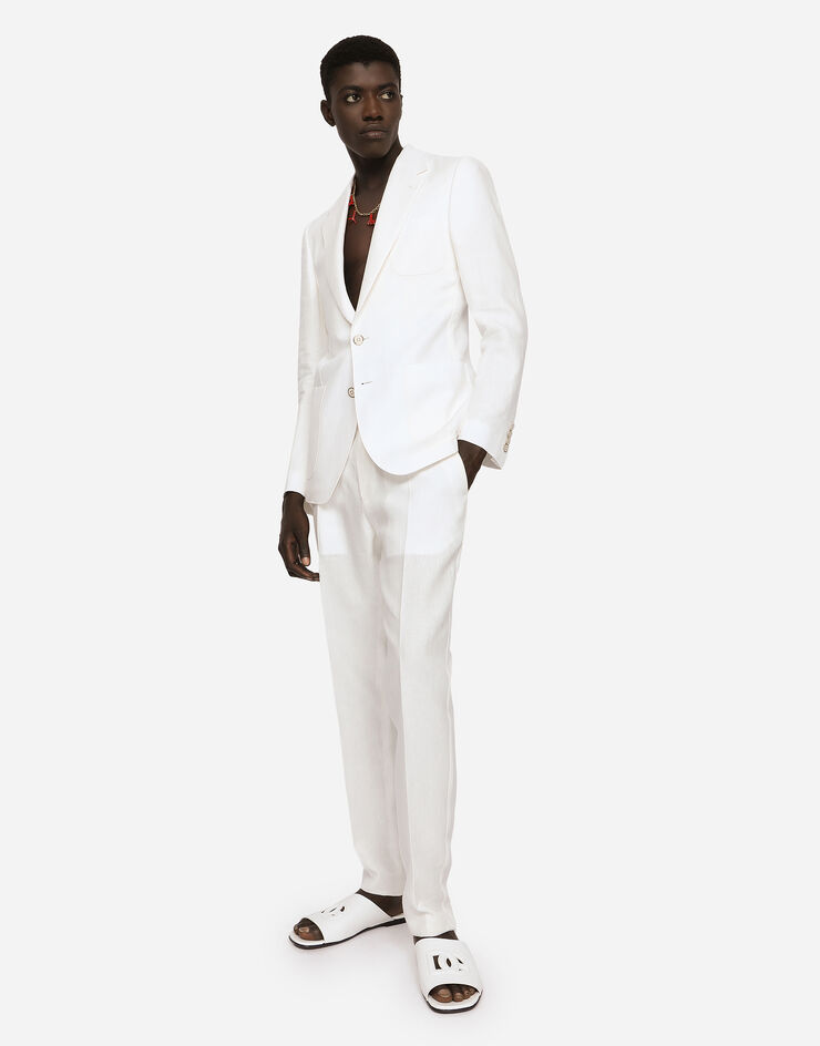 Dolce & Gabbana Deconstructed linen jacket White G2RH5TFU4LF