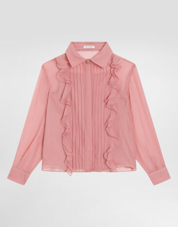 Dolce & Gabbana Camisa de chifón Rosa L56S27FU1AT