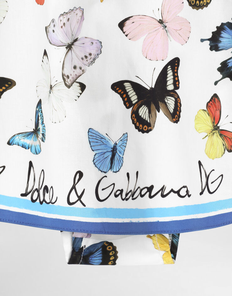 Dolce & Gabbana Poplin dress with butterfly print Print L23DW2FI5KS
