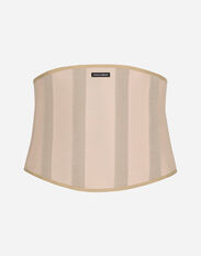 Dolce & Gabbana Boned marquisette corset Black BC4646AX622