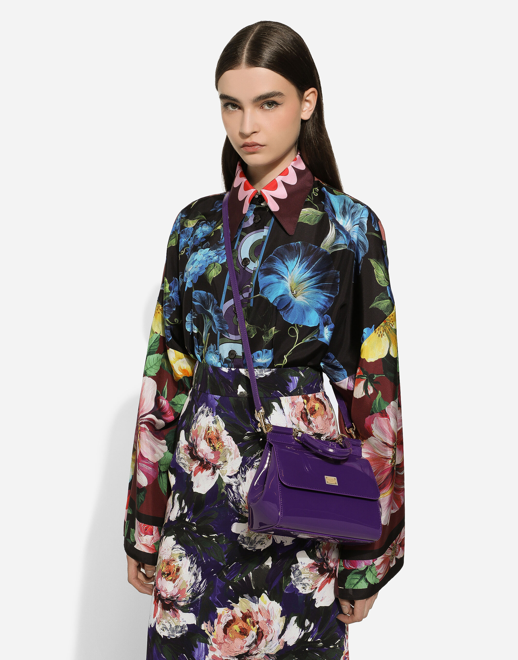 Medium Sicily handbag in Purple for Women Dolce Gabbana