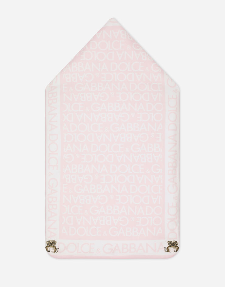 Dolce&Gabbana Schlafsack aus Jersey mit Logomania-Print Rosa LNJAD8G7KQ9