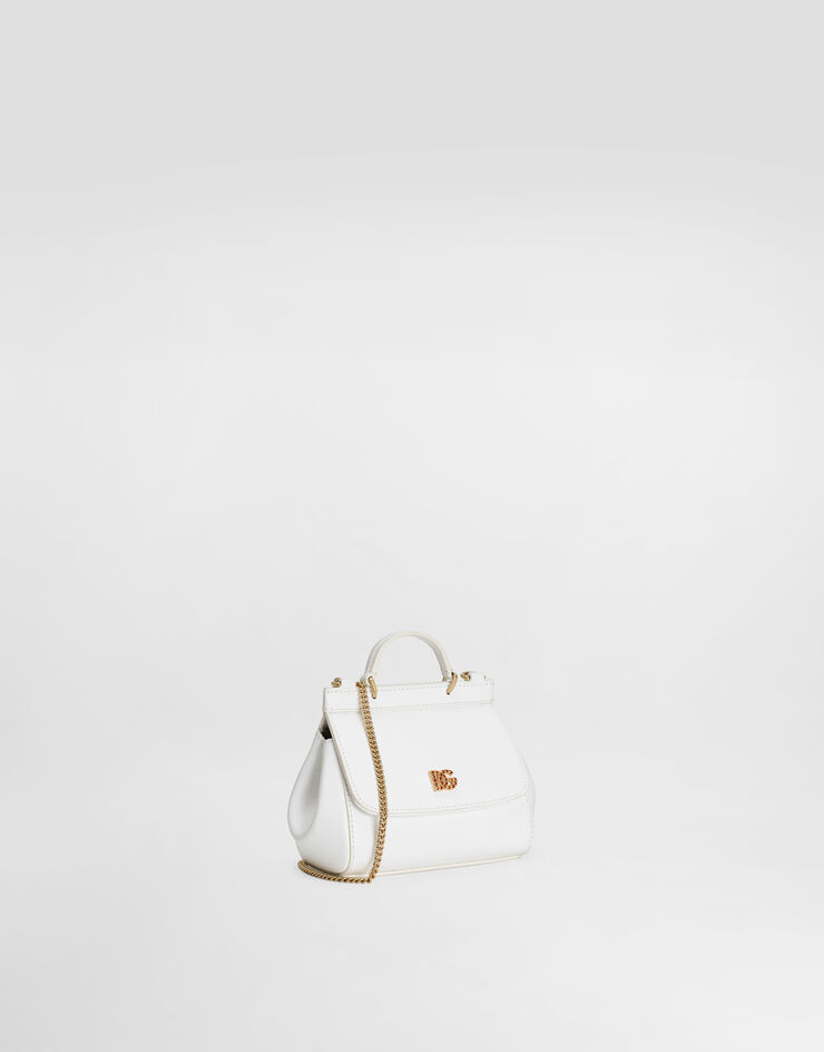 Dolce & Gabbana Bolso bandolera Sicily de napa de piel de becerro Blanco EB0003AU605