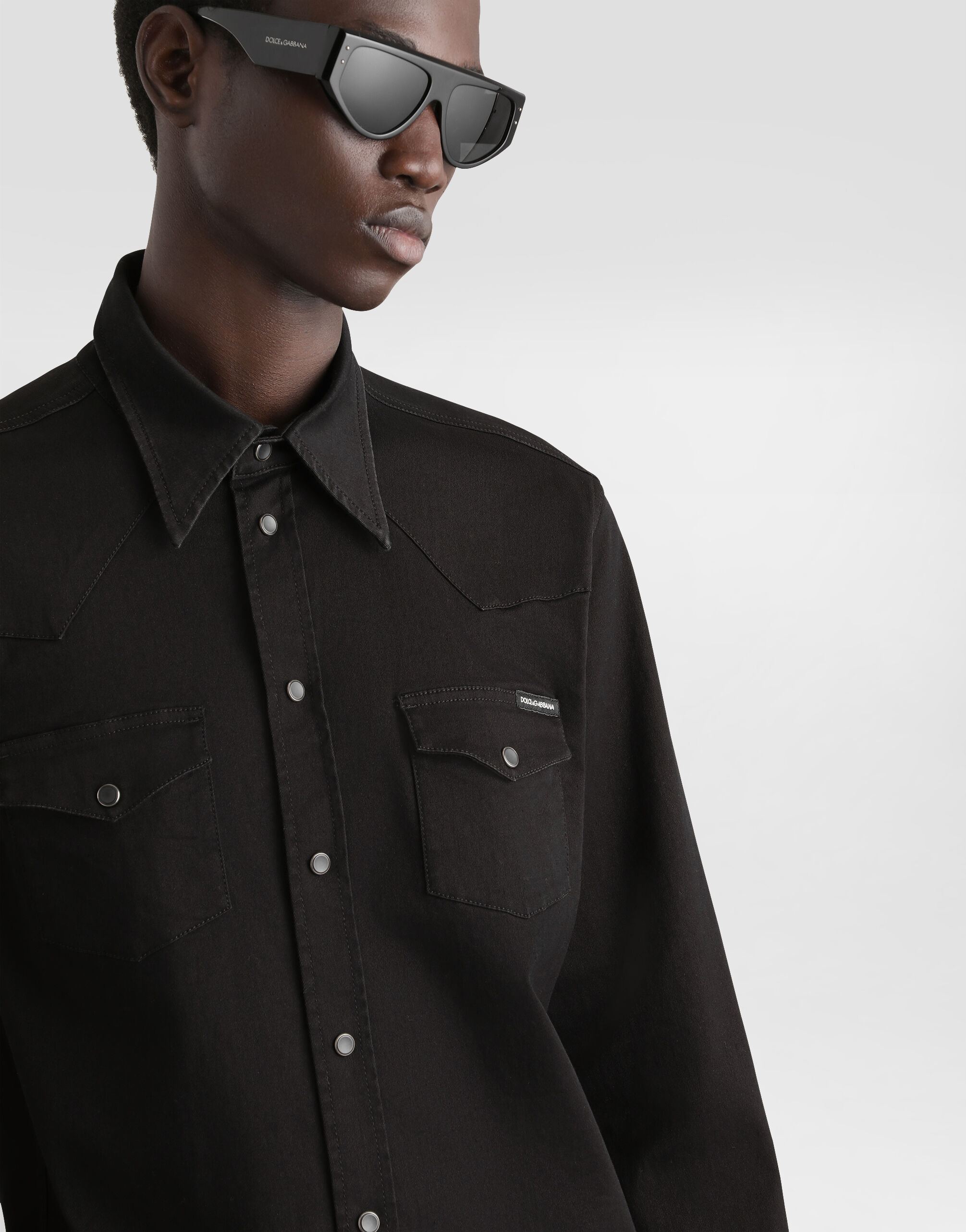 【在庫処分】 Coated black Men for Multicolor in shirt denim stretch ジャケット・アウター