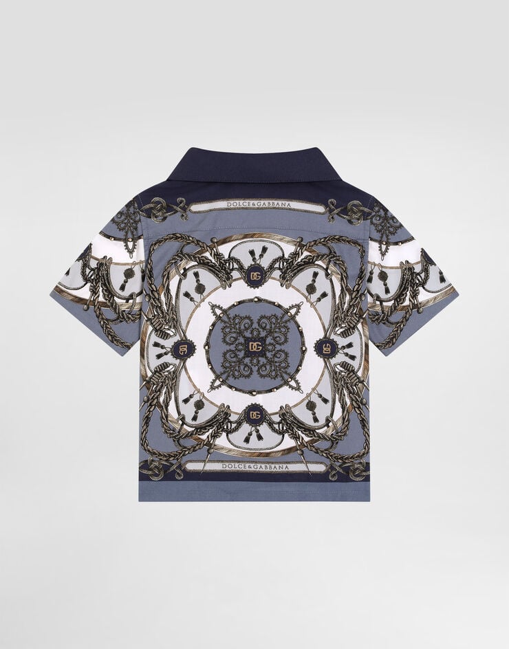 Dolce & Gabbana Chemise en popeline à imprimé cargo Multicolor L14S82FI5NQ