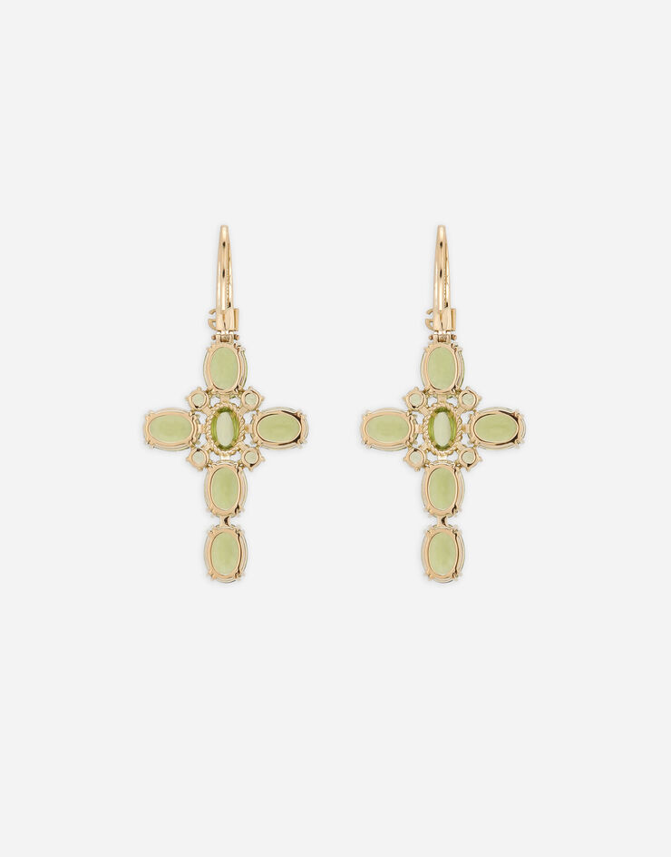 Dolce & Gabbana Boucles d’oreilles Anna en or jaune 18 ct avec péridots Doré WERA2GWPE01