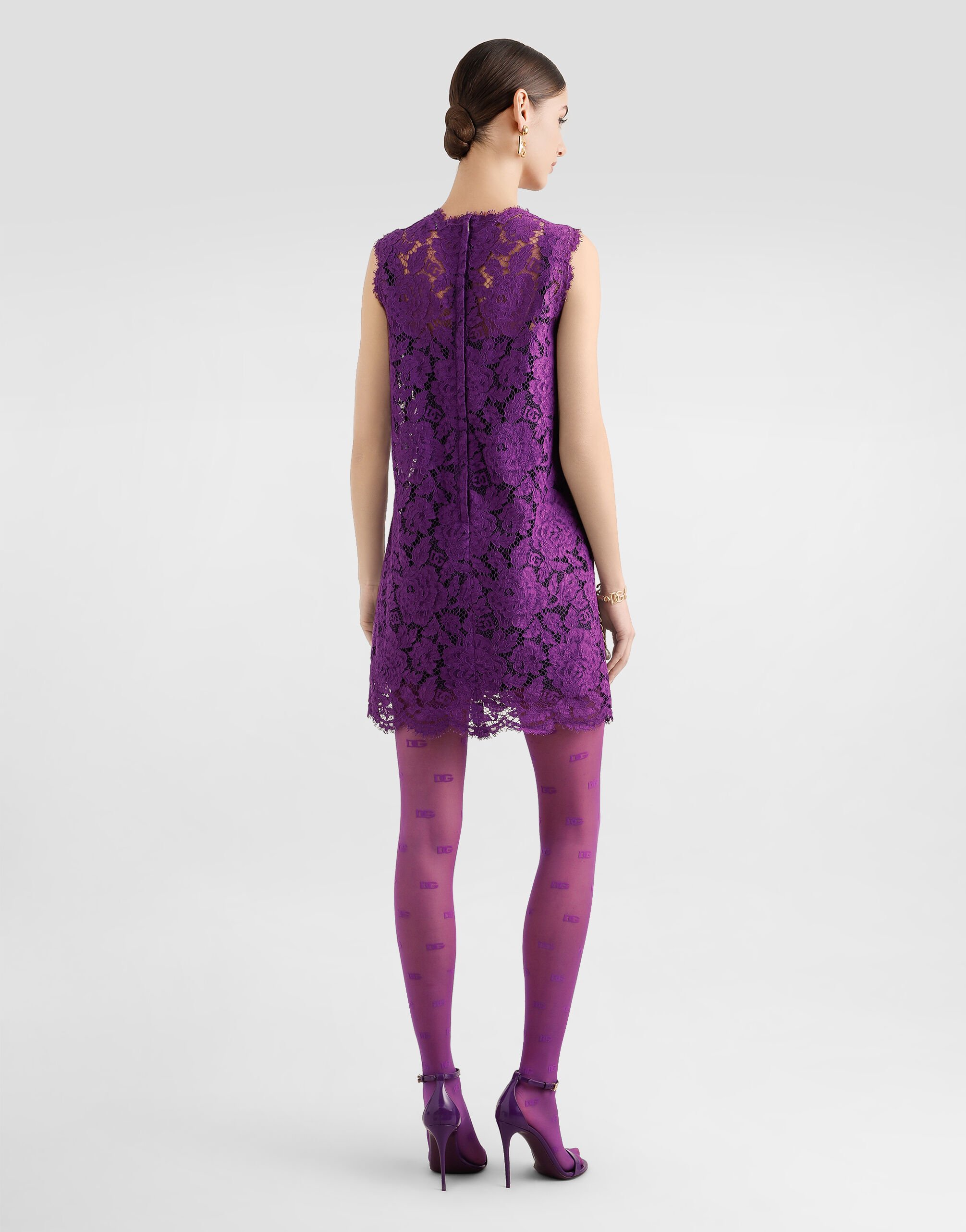 【関税＆送料込み】Dolce & Gabbana Lace Dress Lace dress in Purple for Women | Dolce&Gabbana® US