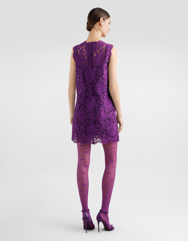 Dolce & Gabbana Lace dress Purple F6ATYTHLM7L