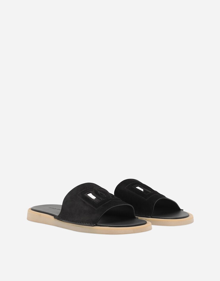 Dolce & Gabbana Suede sliders Black A80461AT441